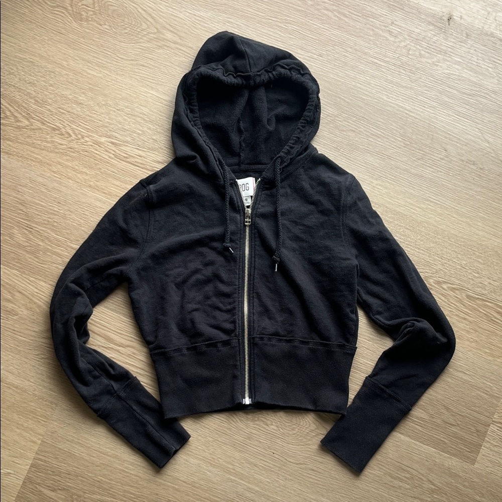 BDG Cropped Black/Charcoal Hoodie